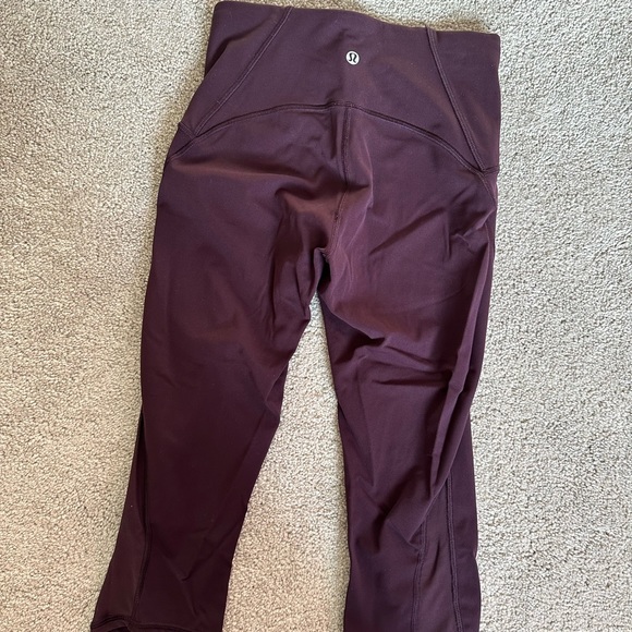 Lululemon Train Times Crop (17") Garnet red maroon 4 - Picture 8 of 10